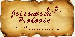 Jelisaveta Proković vizit kartica